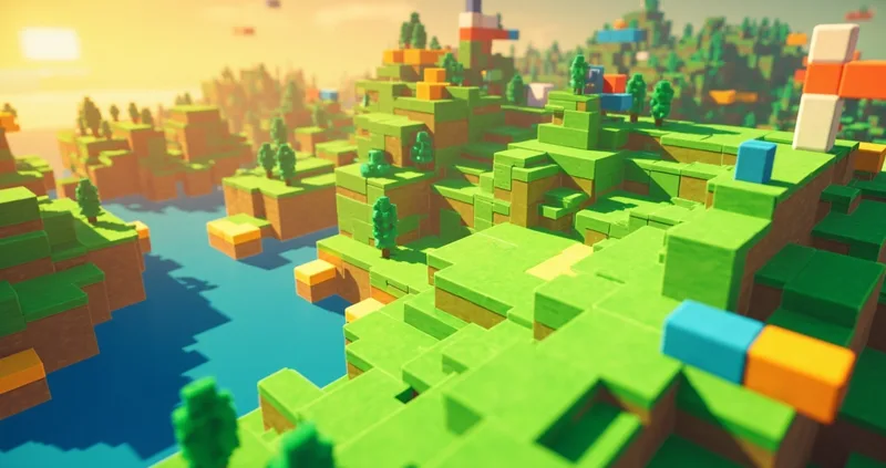 Voxel Valley key art